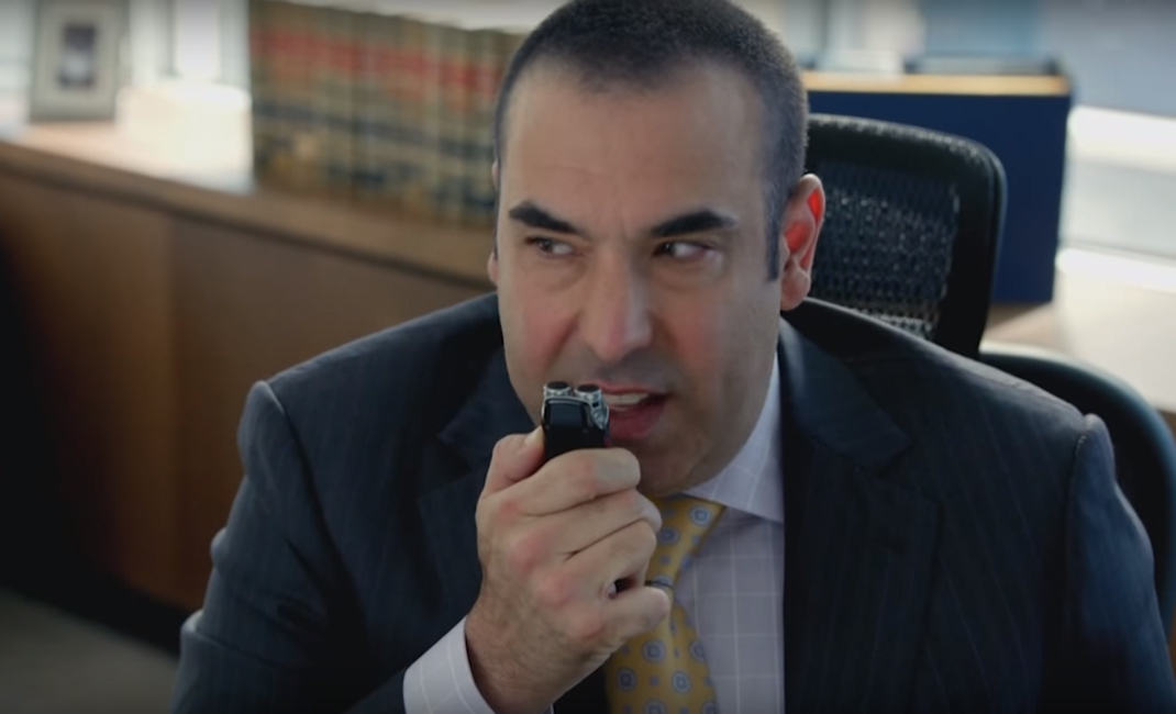 Voice recorder Louis Litt in Suits