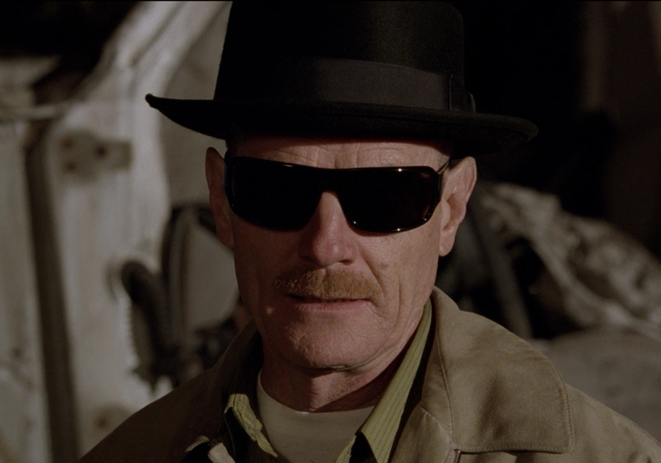 Black hat Walter White (Heisenberg) in Breaking Bad