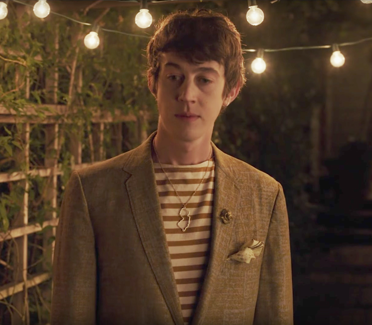 Map Outline Pendant Necklace Alex Sharp in To the Bone (2017)