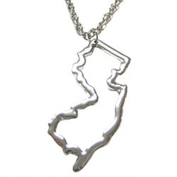 Map Outline Pendant Necklace Alex Sharp in To the Bone (2017)