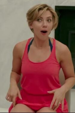Red tank top dress Scarlett Johansson in Rough Night (2017)