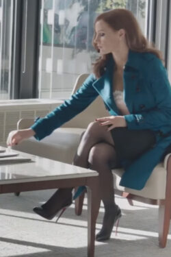 Glossy pumps Jessica Chastain in Molly's Game (2017)