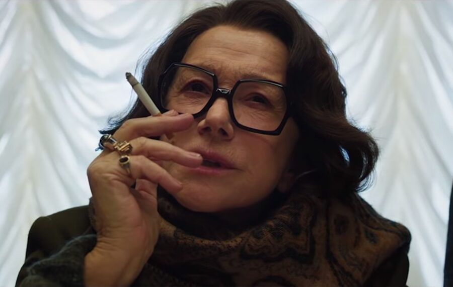 Hexagon shaped glasses Helen Mirren in Anna (2019)