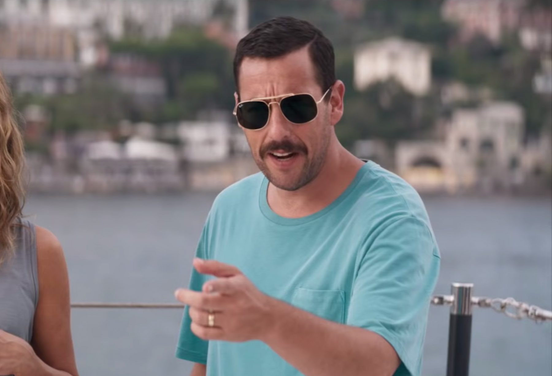 Aviator sunglasses Adam Sandler in Murder Mystery