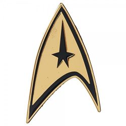 "Star Trek Command Logo Badge Pin - Gold - 2"" X 1"""