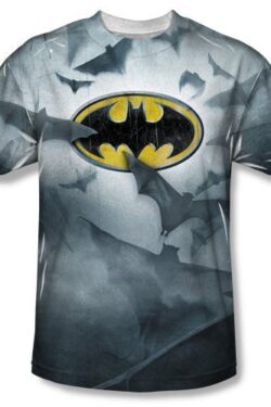 Batman Bat's Logo Sublimated T-Shirt - Gray - 3X