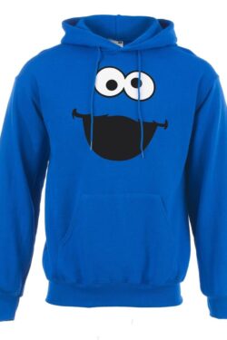 Cookie Monster Hoodie Sweatershirt Jacket - Light Blue - 2X