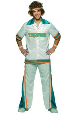 Flint Tropics Warm Up Suit Adult Costume - White - One size fits all