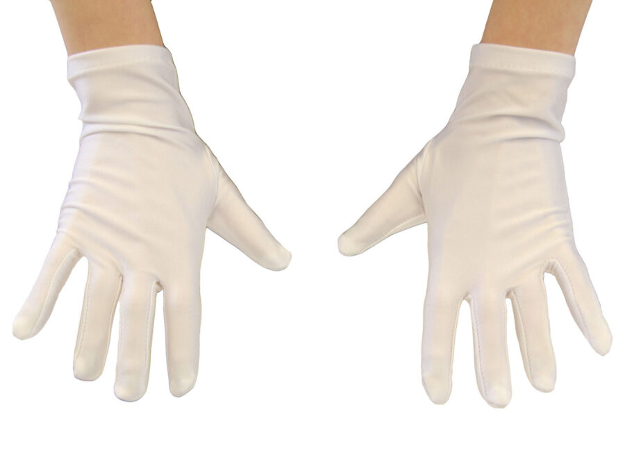 Jabbawockeez White Costume Gloves - White - One size fits all