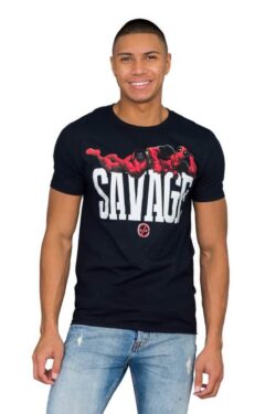 Marvel Comics Deadpool Savage Black T-shirt - Black - 3X