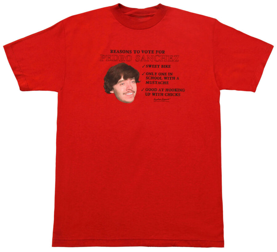 Napoleon Dynamite Reasons to Vote for Pedro Sanchez T-shirt - Red - XL