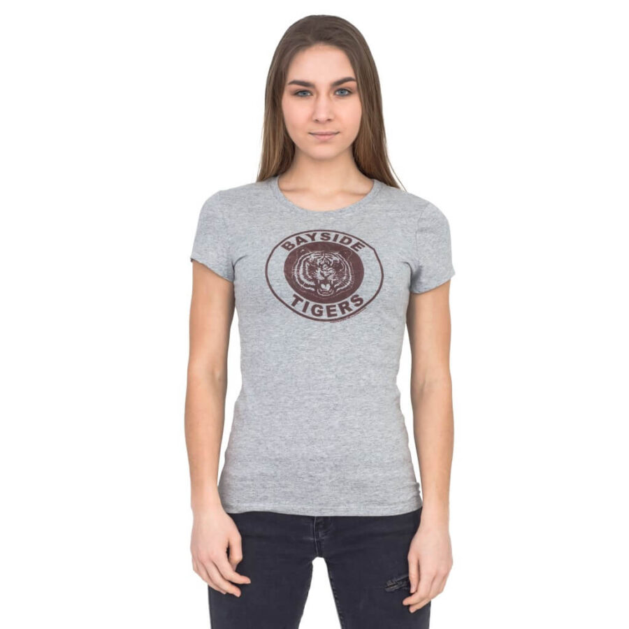 Saved By the Bell Bayside Tigers Logo Tee - Gray - XL