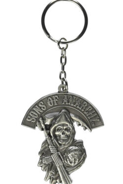 Sons of Anarchy Reaper Logo Keychain - Silver - One size fits all