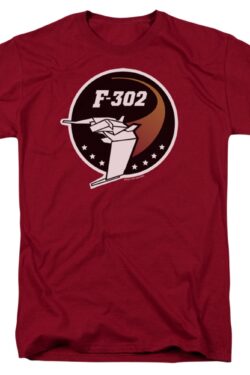 Stargate SG-1 F-302 Logo Cardinal T-shirt - Maroon - 2X