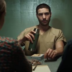 Green Insulated Bottle Tahar Rahim in The Mauritanian