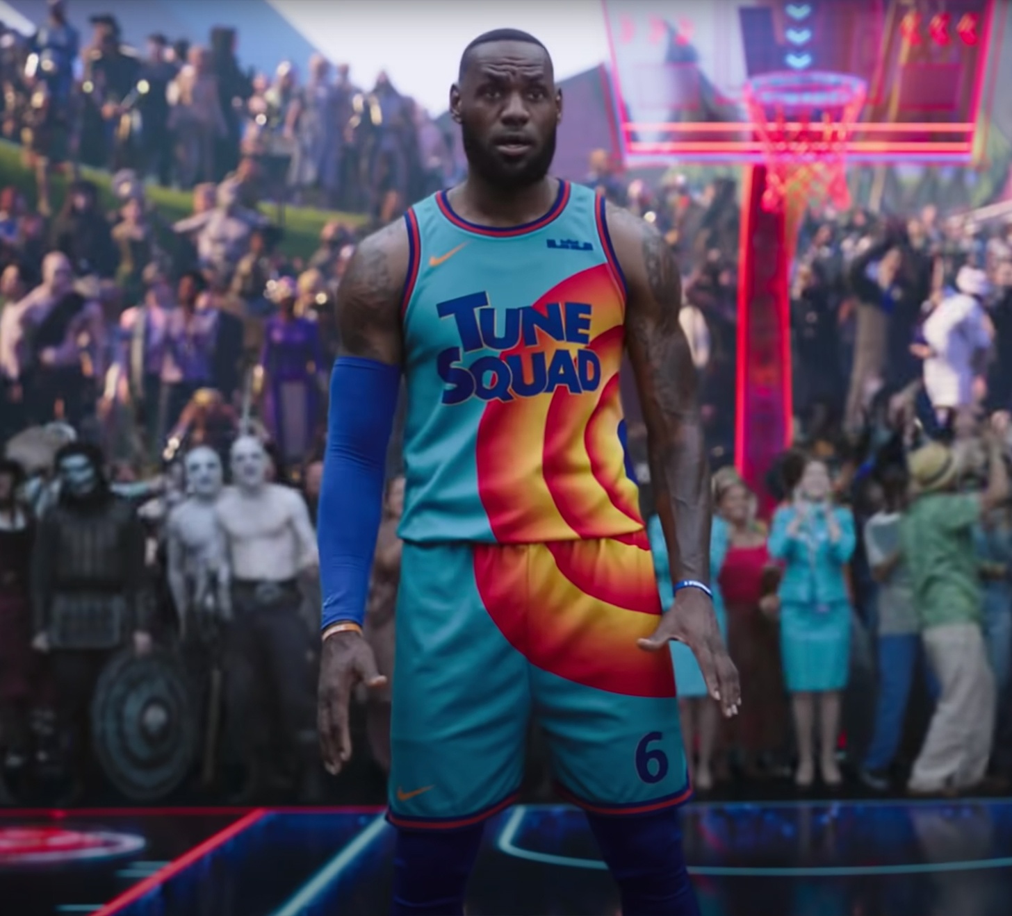 Hallowcos Space Jam 2: A New Legacy LeBron James Tune Squad Basketball  Jersey