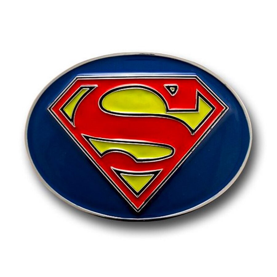 Superman Classic Logo Large Oval 3D Belt Buckle