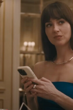 Silicone iPhone 16 Pro Case Dakota Johnson in Materialists