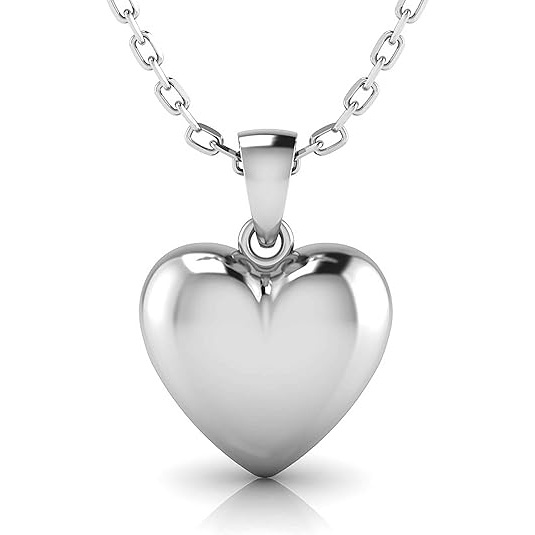 Silver Heart Pendant Necklace Dakota Johnson in Materialists