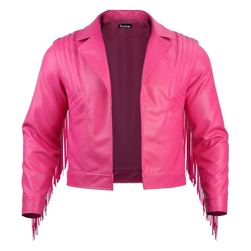Pink Leather Jacket Garret Garrison in A Minecraft Movie