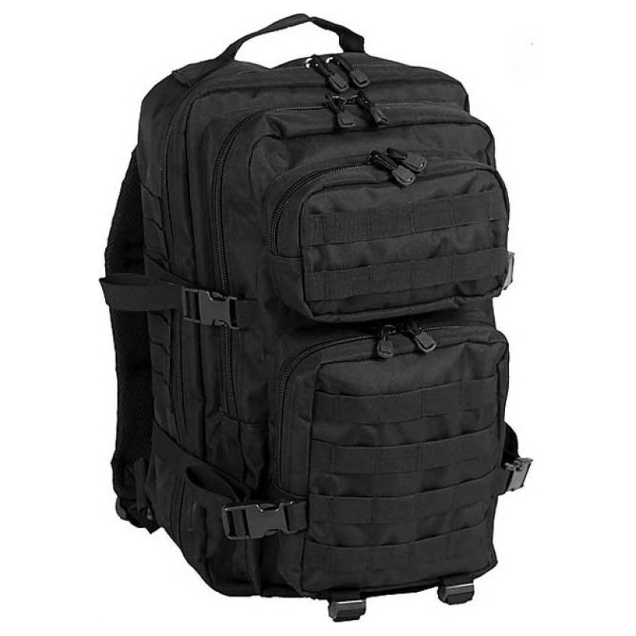 Black military-style backpack worn by Rami Malek as Elliot Alderson in Mr Robot
