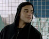 Black zip up hoodie Rami Malek in MR Robot